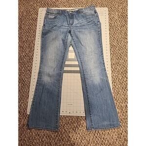 Charlotte Russe Classic Jeans Womens 12 Embroidered Stud Pockets Blue Denim